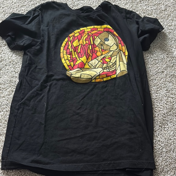 Korn Black boyfriend fit large band T-Shirt stained glass Graphic Design issues - Picture 2 of 2